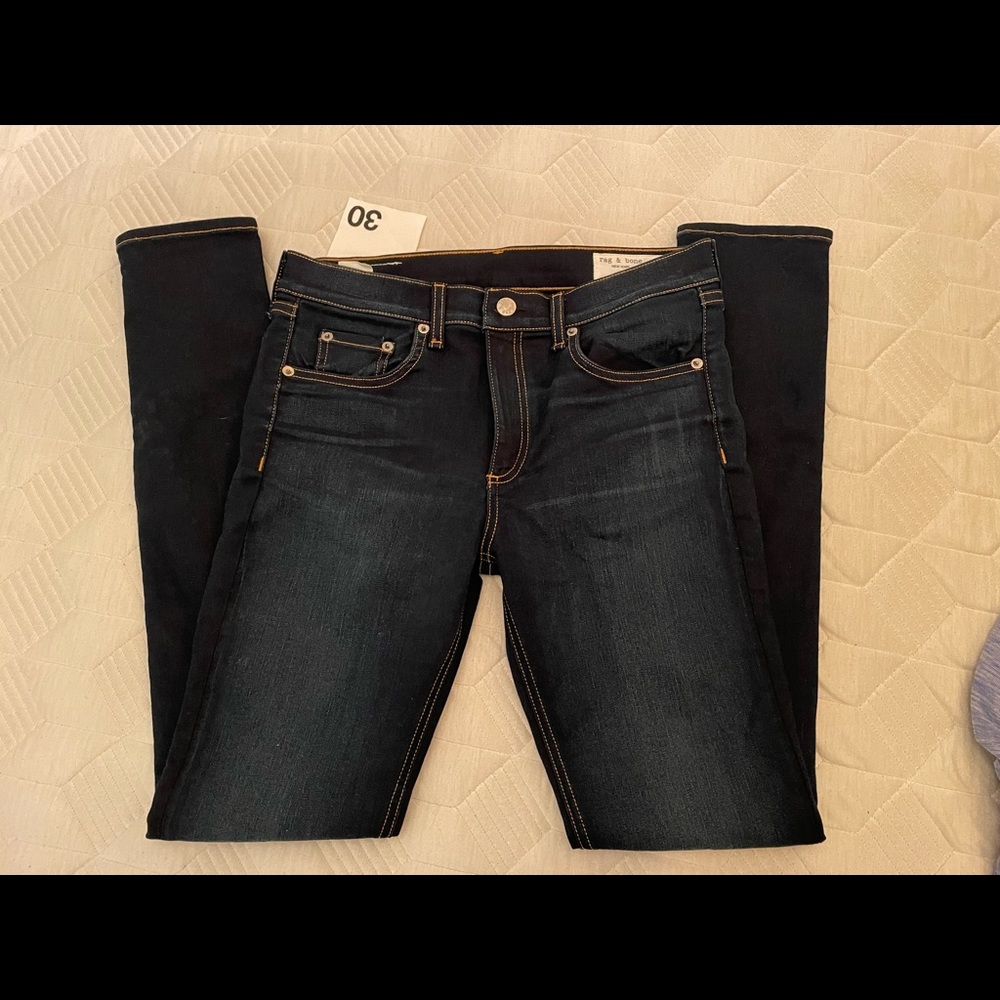 Dark blue Rag and Bone skinny jeans …